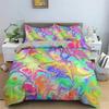 Top Abstract Geometric Duvet Cover Microfiber Queen Bedding Set Boys Kids Room Rainbow Plaid Print Quilt Cover With Pillowcase