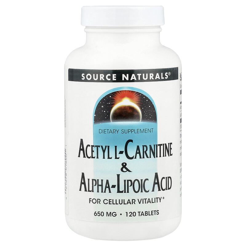 Acetyl L-Carnitine & Alpha-Lipoic Acid, 120 Tablets