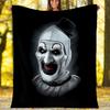 Art the Clown Terrifier printed throw blanket—lightweight,soft,warm;versatile blanket for all seasons—perfect as &air-conditioning throw,nap blanket