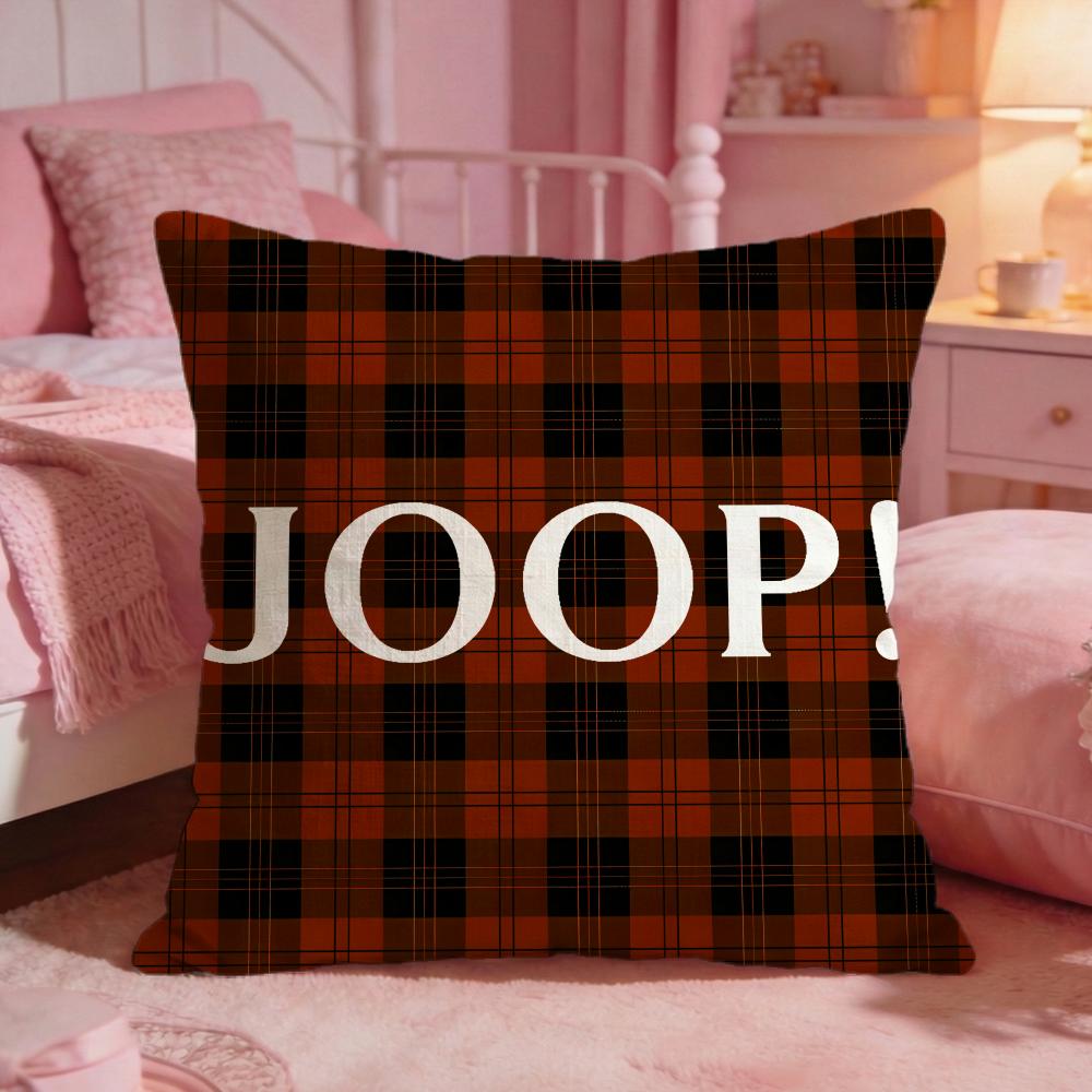 JJoopS Brand Classic Logo Cushion Cover Premium Comfort Reversible Pillow Cove Two In One Design For Any Room Car Interior
