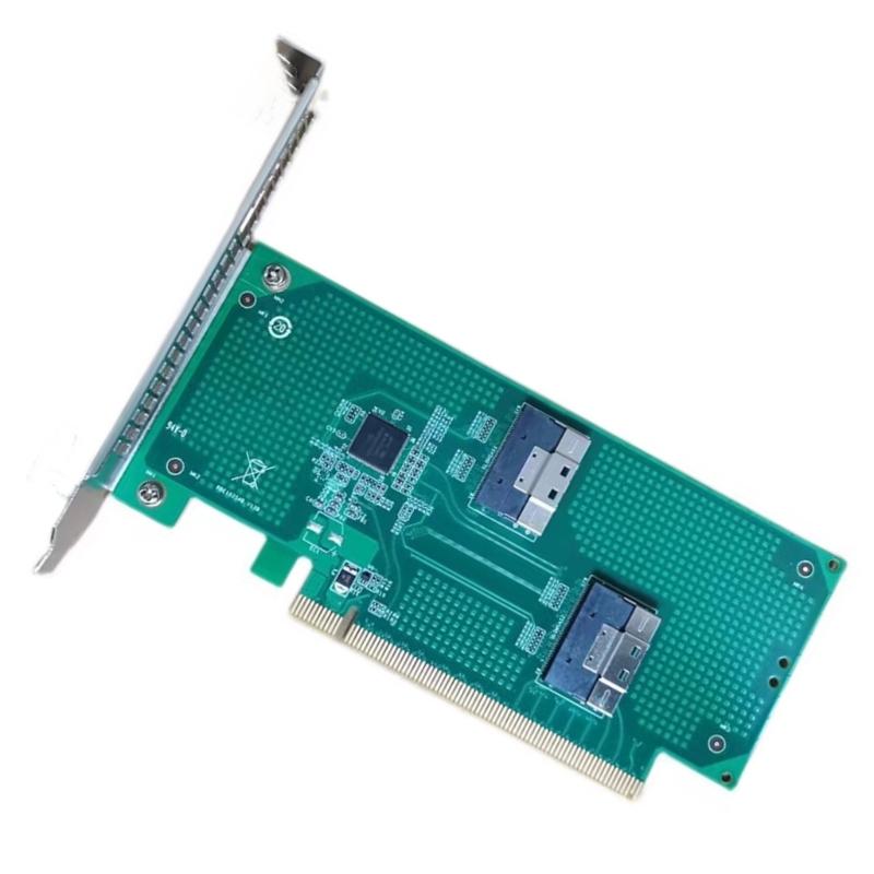 Highly Speed SFF-8654 8i To PCIe 4.0 X4 X8 External Extension Card Adapters SFF-8654 8i Adapters Card Computer for Nvme