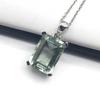 Green Amethyst Pendant, Engagement Pendent, Silver Amethyst Pendent, Woman Pend