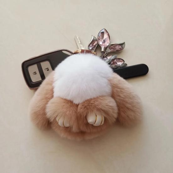 Брелок-подвеска в виде кролика Yousheng, ручная работа, мягкий кролик, подвеска на сумку из искусственного меха, многофункциональный аксессуар для кошелька