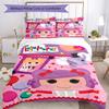 Набор из 3 предметов с принтом Lalaloopsy1 - Постельное белье HD с 1 пододеяльником и 2 наволочками - Идеально для декора дома и общежития
