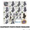 Elephant Pants Adjustable Elastic High Waistband Strap Loose Leg Unisex Man Women Print Thailand Casual Streetwear Beach Bohemian Retro Vintage