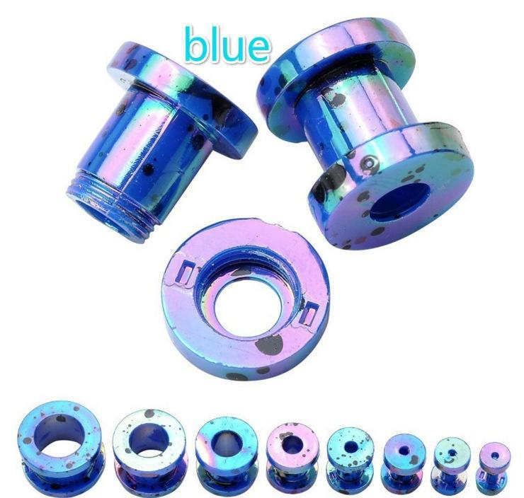 Модные цветочные ушные туннели с панковской красочной росписью 1 пара модных акриловых ушных вкладышей для ушей