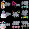 1pc Jelly And Chocolate Epoxy Gum Cake Decoration Mold Silicone Lollipop Mold Flowers Round