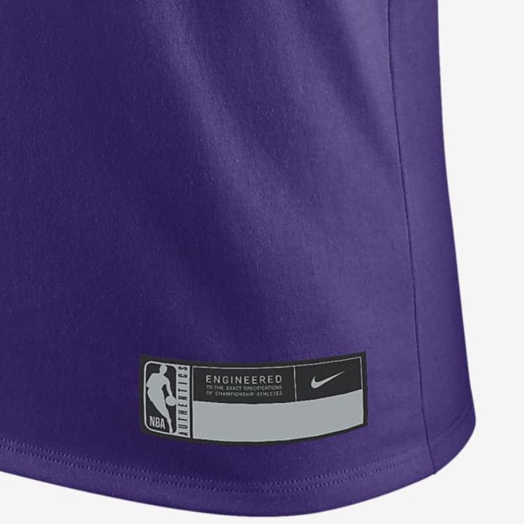 Nike Футболка Los Angeles Lakers FW24 с модным логотипом, влагоотводящая, дышащая, мужская, цвет фиолетовый HF0673-504