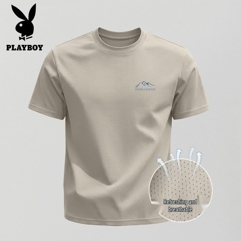 PLAYBOY Мужская быстросохнущая футболка из ледяного шелка