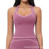 Майка для йоги ZeChuang Color Block Racerback Yoga Tank - мягкая, удобная и с красивой спинкой, идеально подходит для бега или тренировок.