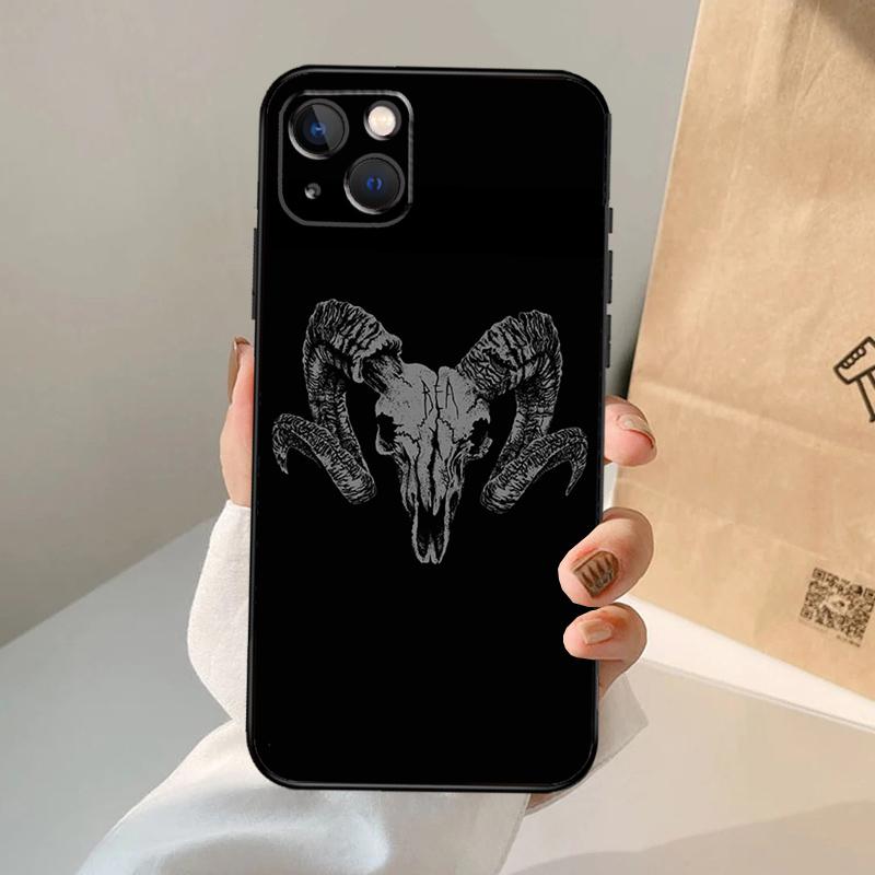 Ram Skull Skeleton Horror Phone Case For iPhone 18 17 Air 16 14 13 12 11 15 Pro Max 13 12 mini 15 16 Plus 16e Cover Coque