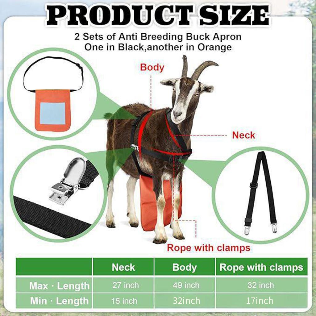 Goats Anti Breeding Apron, Control Skirt, Breathable, Livestock Accessory Easy To Use