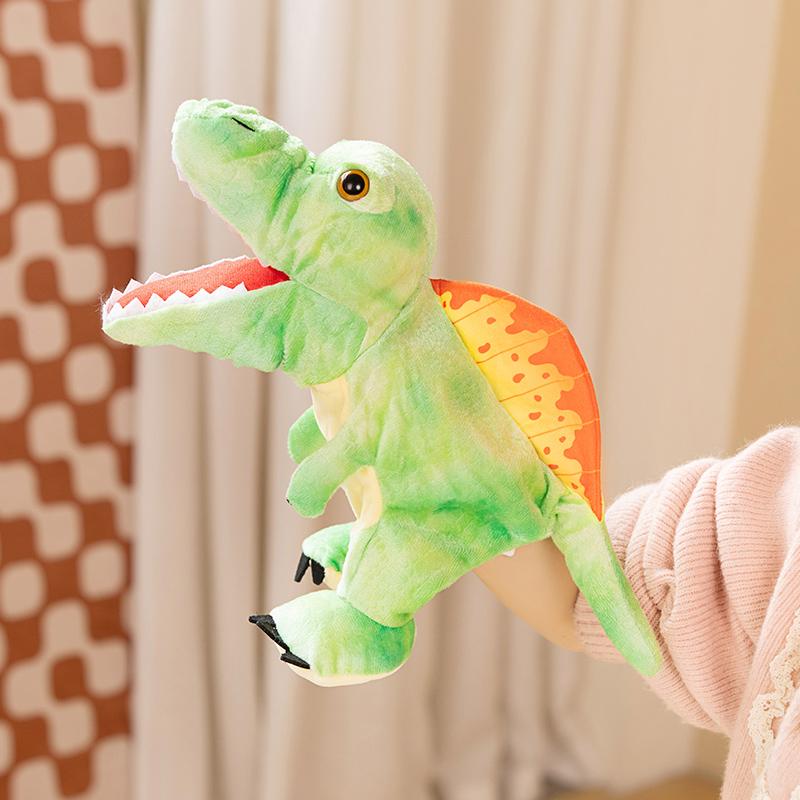 Interactive 11-Style Dinosaur Hand Puppet Soft Plush Role-Play Toys For Kids Educational Storytelling Gloves Birthday Gifts