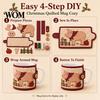 Christmas Mug Cozy Sewing Kit Farmhouse Friends Kit, DIY Animal Cup Sleeve Craft, Handmade Decorations Project with Festive Patterns, Quilting