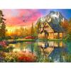 5D DIY Diamond Painting House Full Square Diamond Embroidery Sunset Picture of Rhinestone Landscape Home Wall Decor