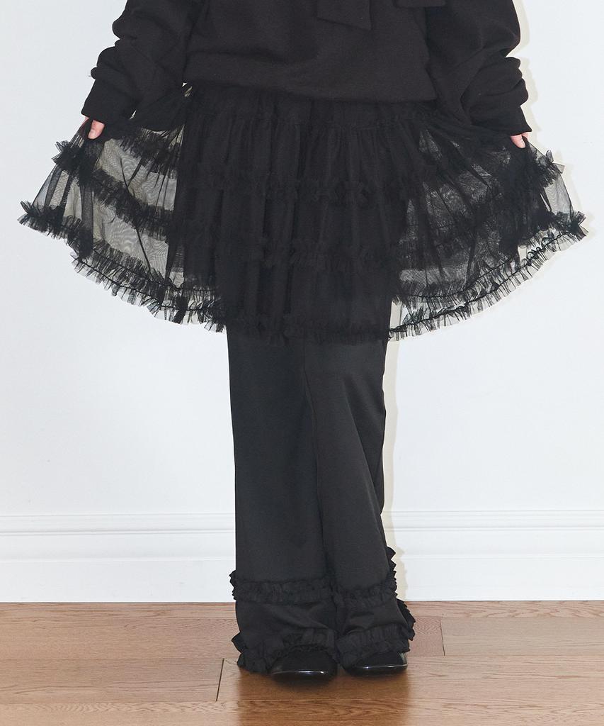 ILLIGO Юбка-брюки с воланами и слоями Ruffle Layered Skirt Pants Черный
