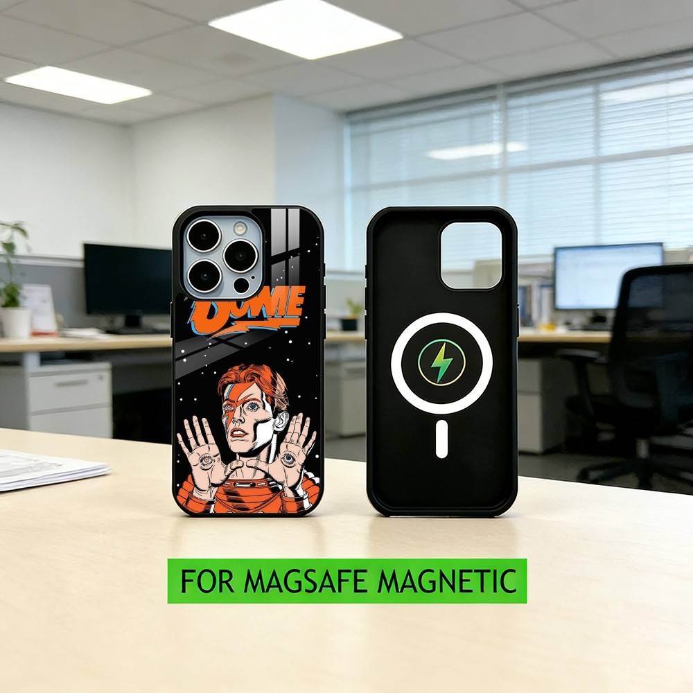 David B-Bowie Phone Case For iPhone17,16,15,14,13,12,11 Plus,Pro Magnetic with Magsafe Wireless Charging