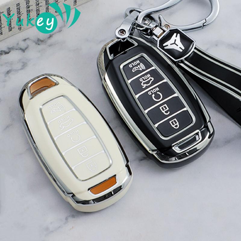 Для Hyundai Palisade Limited Palisade Sel Elantra Sel Elantra Santa Fe Veloster 5 Кнопок ТПУ Чехол-Крышка для Автомобильного Ключа