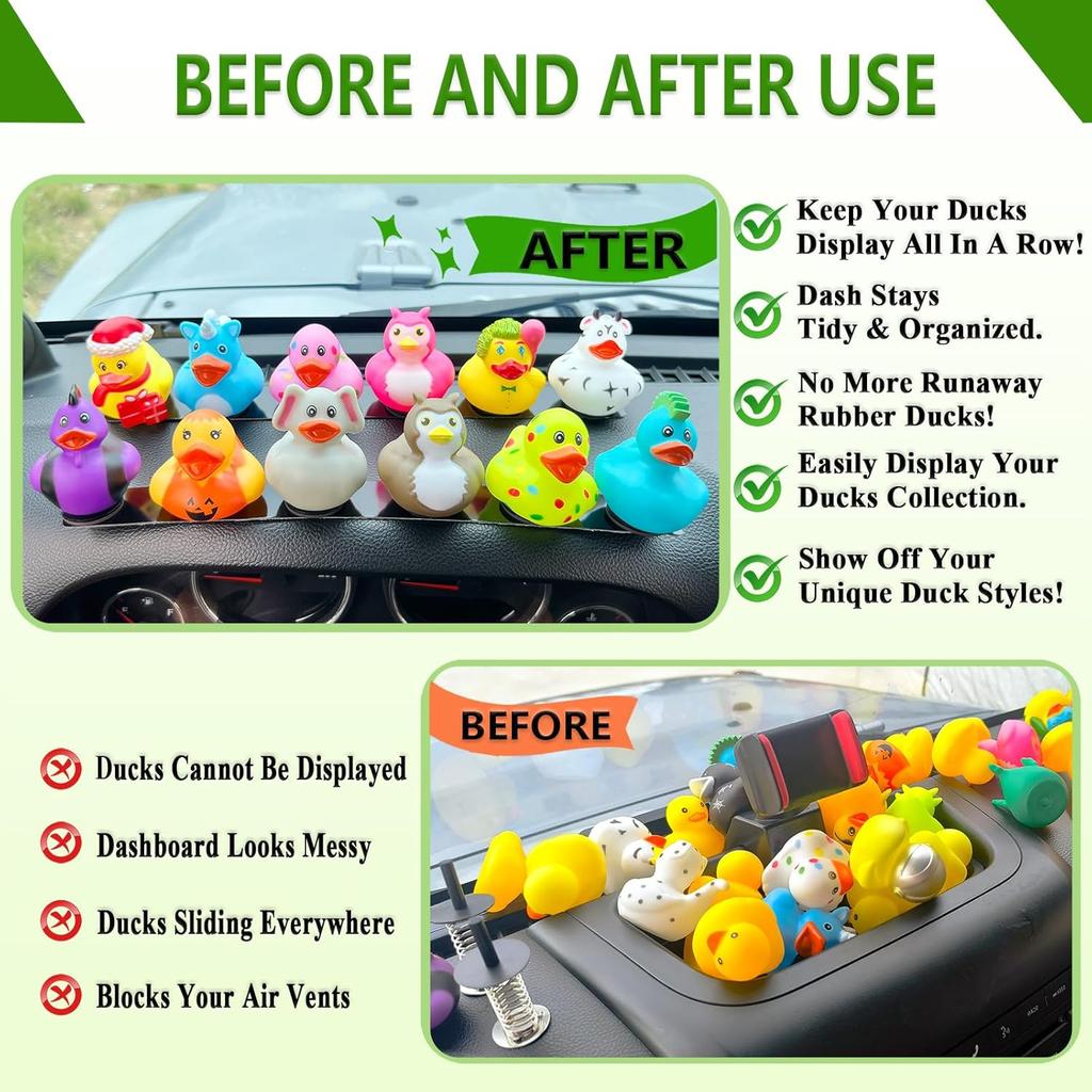 Duck Holder For Jeep Wrangler,Metal Rubber Ducks Holder For Jeep Dash,Magnetic Duck Plugs For Dash Decorations,Adjustable Duck Mount For Jeep