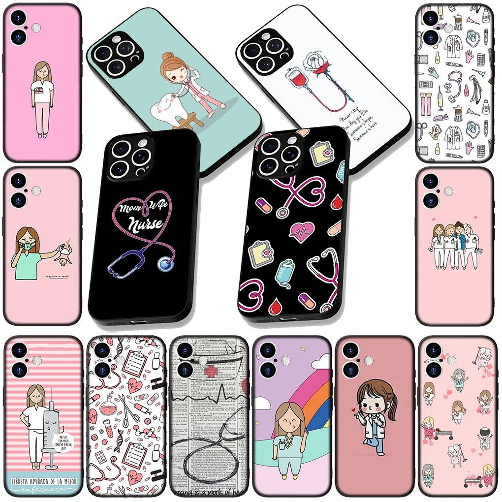 Cover for Motorola Moto Edge 50 30 Fusion 40 NEO Ultra Pro E14 G20 E15 G35 G84 G13 G53 Phone Case Cartoon Medicine Doctor Nurse