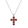 High Quality 3CT VVS GRA Moissanite Pendant Necklaces Anti Tarnish 925 Sterling Silver Colorful Cross Sweater Chain