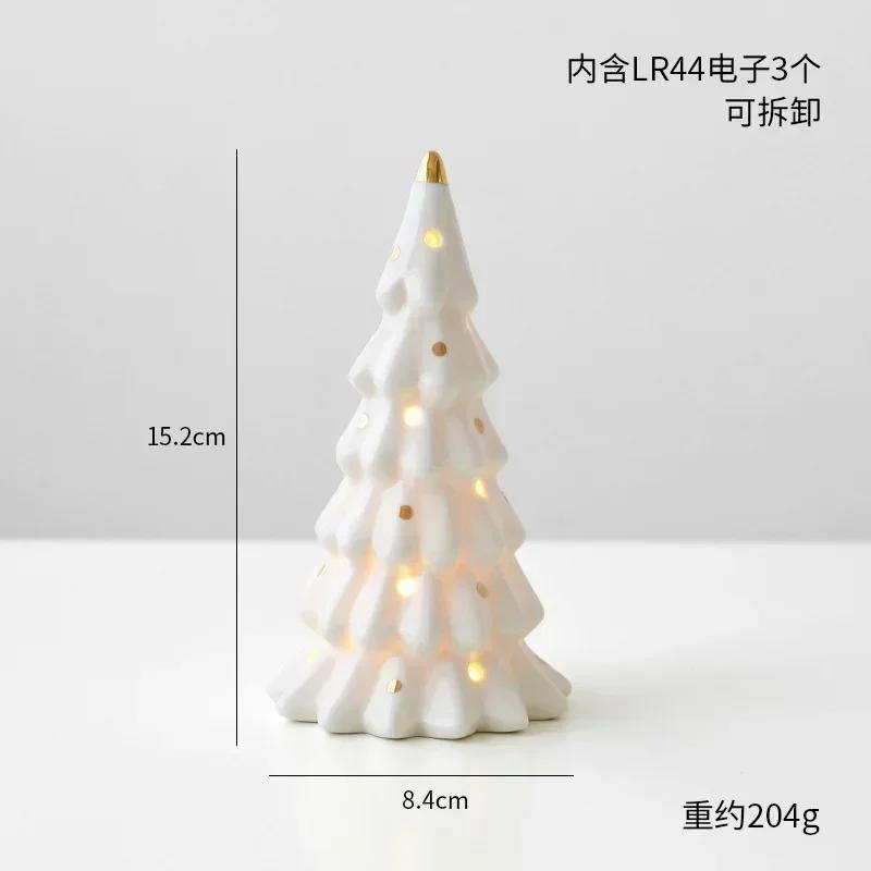 Керамический рождественский светящийся снеговик светящаяся машина маленькое настольное домашнее украшение рождественский подарок