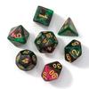 7Pcs/Set Starry Sky Acrylic Multi-side Dice Portable D4/6/8/10/12/20 Polyhedral Gaming Dice Prop Adults Family Night Party Board Game Essentials