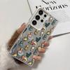 Мультяшные Динозавры Милый Чехол Для Телефона Для Samsung Galaxy S25 S24 S23 S22 S21 Ultra Plus 5G Блестящий TPU Ударопрочный Чехол Подарок