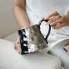 Creative Ceramic Silver Black Butterfly Mug High-end Large Capacity Coffee Cup Home Office Light Luxury Cup Multifunctional Mug