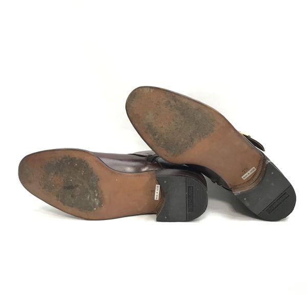 Munsingwear Кожаные Инженерные Длинные Сапоги Коричневые Размер 7.5 25.5см Сделано в Японии(ИСПОЛЬЗОВАЛ)
