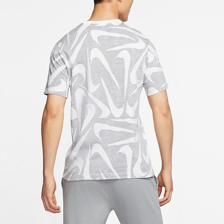 Nike Футболки мужские серые с круглым вырезом умеренного прямого кроя CK2376-010