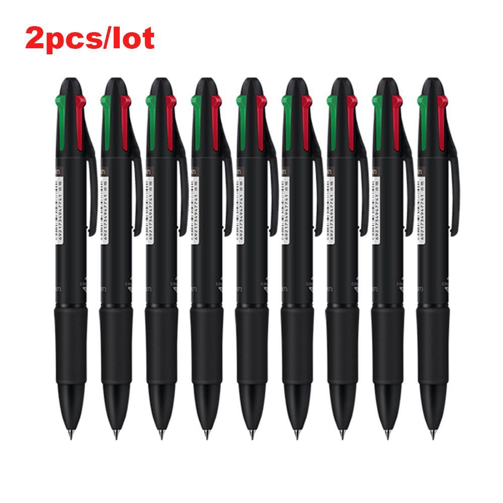 2/5/8pcs 0.7mm Smooth Stationery Plastic Multicolor Ballpoint Pen Gel Pen Writing Tool 4 in 1