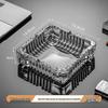 Crystal Glass Ashtray: Elegant, Fly-Repellent Design for Home or Office