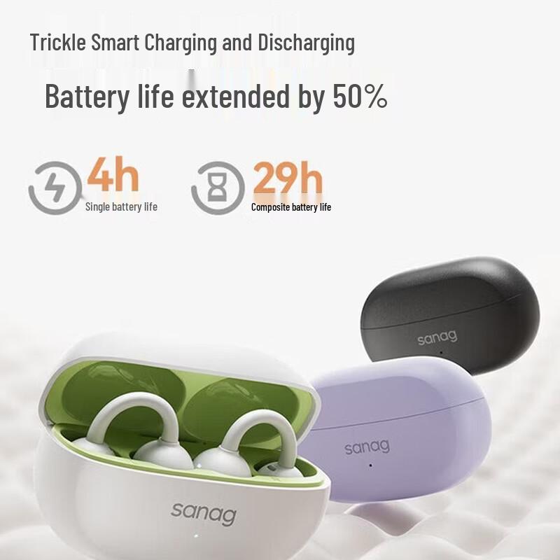 SANAG Bluetooth спортивные наушники с клипсами и открытыми ушами