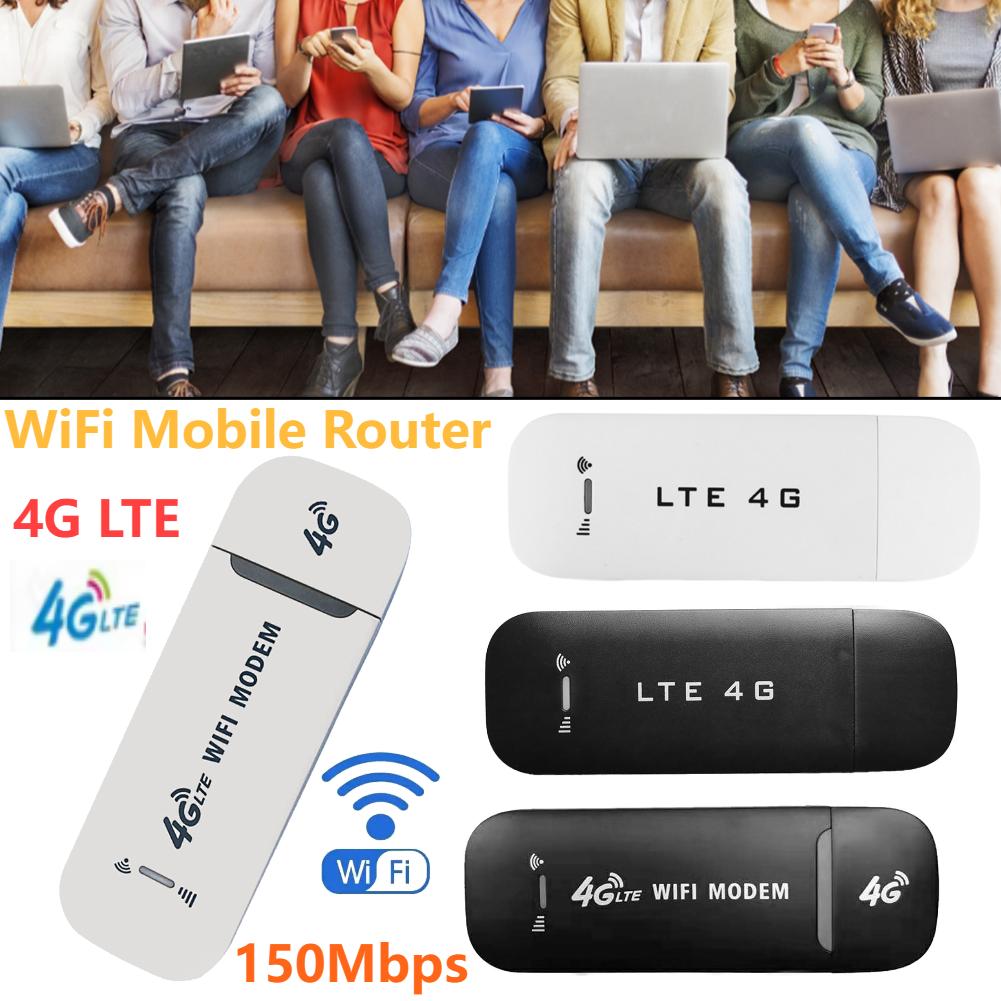 Беспроводной WiFi мобильный роутер 150 Мбит/с 4G LTE USB-модем Dongle SIM-карта Сетевая карта Карманный WiFi точка доступа Роутер для дома и офиса