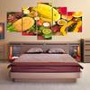 5 панелей тропический питательный баланс фрукты современный холст картина постер и принт настенное искусство домашний декор для гостиной без рамки