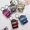 Mini Slot Machine Keychain Pendant - Fruit Spin Game with Lucky Draw Feature