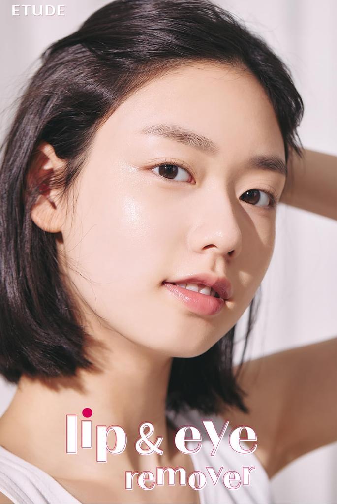 ETUDE Lip Eye Makeup Remover a Gentle Cleansing and Point Makeup Remover for Lip and 100mL [Etude Official] & N, Mascara, Tint, Eyeliner, (1 Bottle)