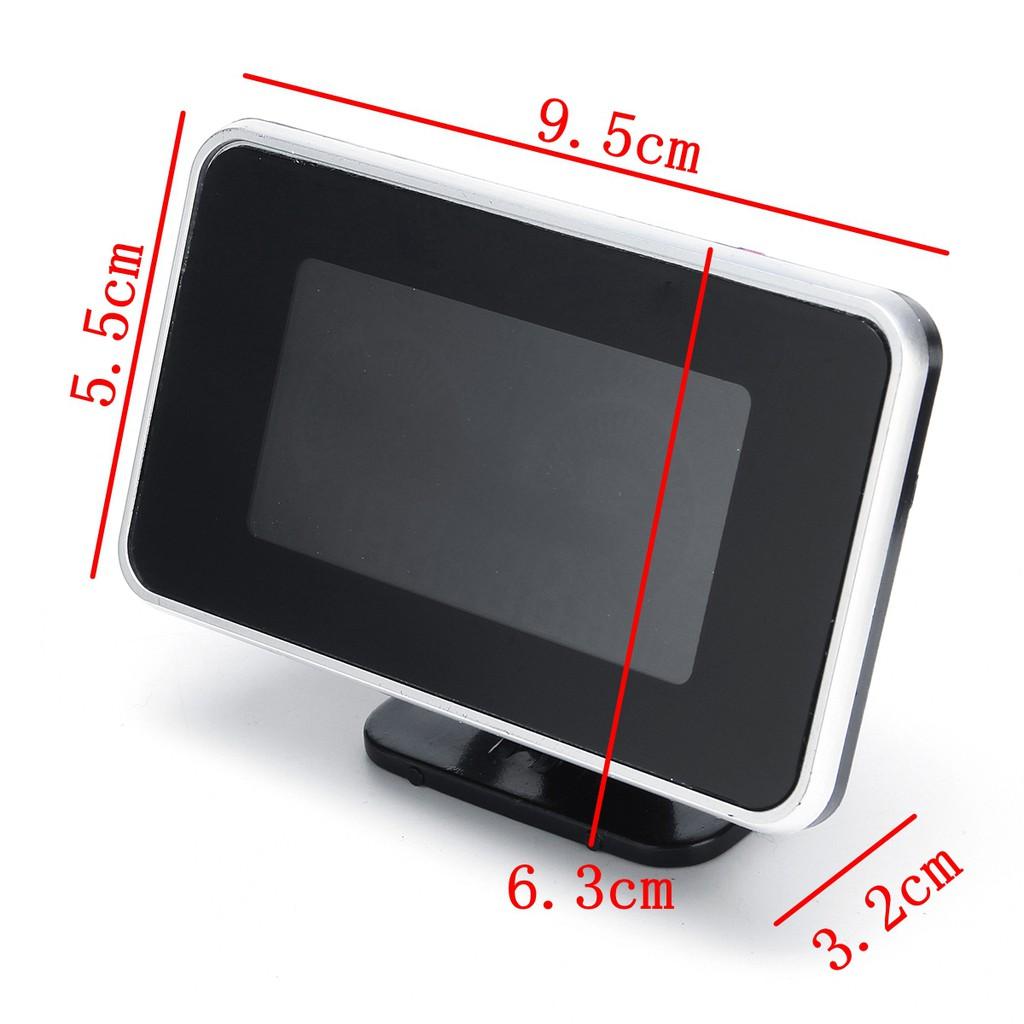 2in1 M10 -40 - 50℃ DC 12V-24V 9.5x6.3x3.2cm LCD Digital Gauge Voltage Pressure Water Temp Meter Alarm