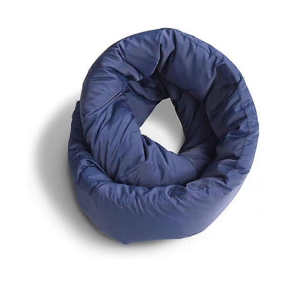 (navy blue)Infinity Pillow - Design Power Nap Pillow, Travel and Neck Pillow (Navy)