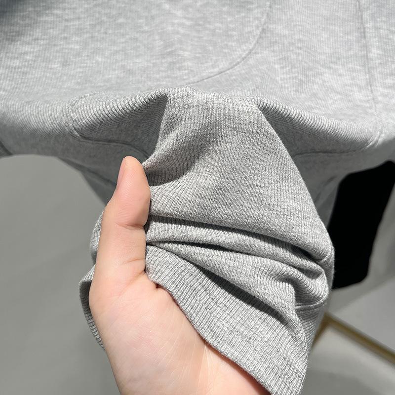 Short-sleeved T-shirt Women's New Women's Front Shoulder Round Neck Thread Base Shirt Design Fish Bone Waist Top