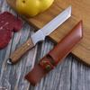 Нож для улицы Рукоять - Премиальный нож для поедания мяса с деревянной ручкой и стальным лезвием | Идеально подходит для мяса на гриле, нарезки мяса