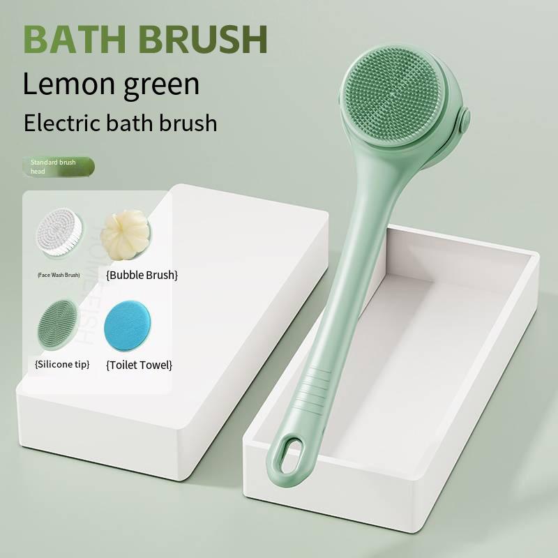 Electric Bath Body Scrubber Long Handle Back Brushes