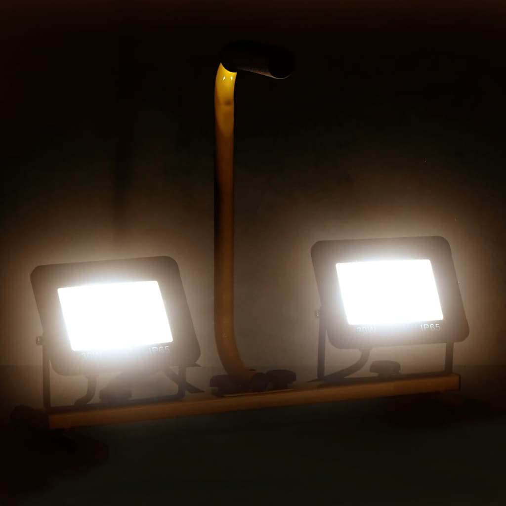 LED Floodlight with Handle 2*30 W Warm White