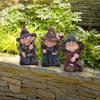 Funny Gnome Statues Resin Garden Dwarf Figurine Halloween Witch Sculpture  Christmas