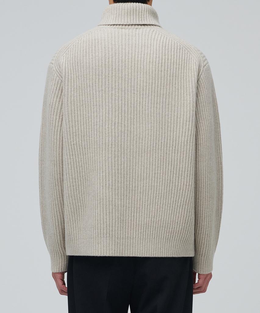 MUSINSA STANDARD Lambswool Ribbed Turtleneck Knit [Mushroom]