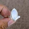 Moonstone Genstone Handmade 925 Sterling Silver Jewelry Ring Size 9 KKG-527