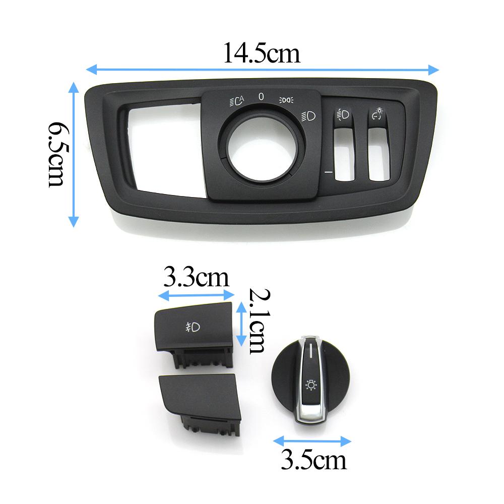 Car Front Headlight Fog Light Switch Button HeadLamp Rotary Cover Panel For BMW 1 2 Series F20 F21 F22 F23 X1 F48 F49 X2 F39