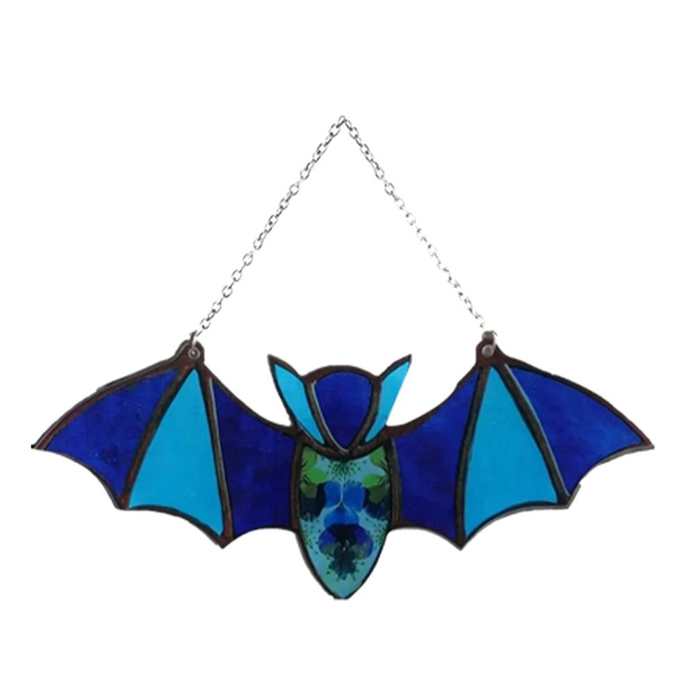 Halloween Bat Stained Glass Suncatcher Window Hanging Acrylic Wall Art Decor