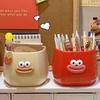 Big Mouth Pen Holder Cartoon DIY Pencil Case Large Capacity Pen Container Students Plastic Fun Desktop Organizer